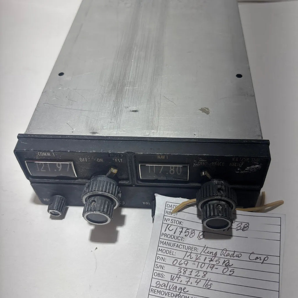 King KX-175B NAV/COMM | P/N 069-1019-00 | 720 COMM / 200 NAV Channels