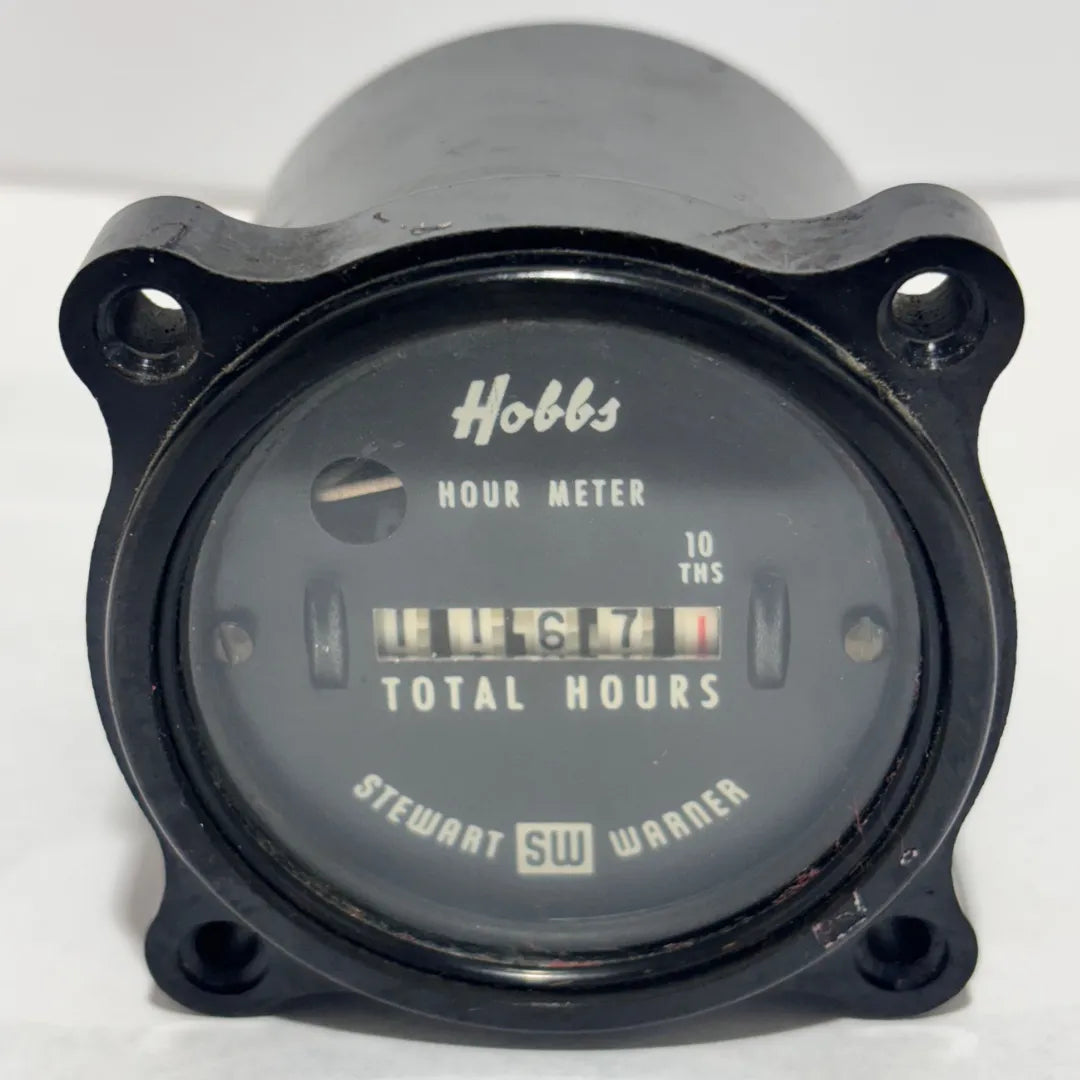 Hobbs Hour Meter by Stewart-Warner | 11656.7 Hours | 10–50VDC | Aviation