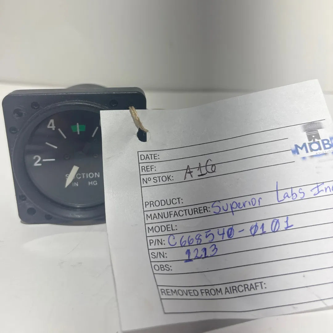 Cessna C668540-0101 Instrument | Superior Labs | 3.25” Panel Mount