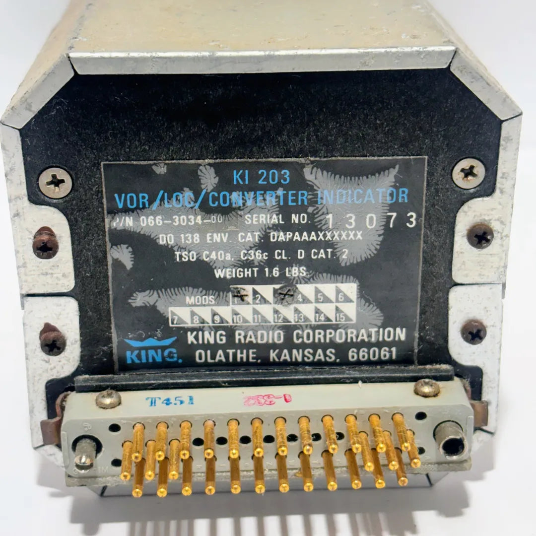 King KI 203 VOR/LOC Indicator | P/N 066-3034-00 | TSO’d