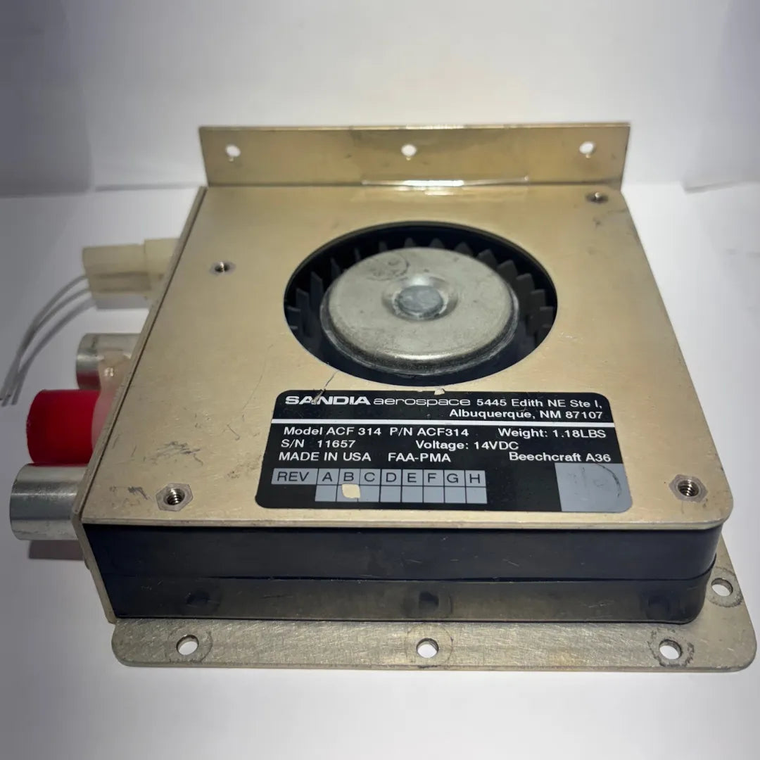 Sandia ACF 314 Avionics Cooling Fan | 14VDC | FAA-PMA | Beechcraft A36