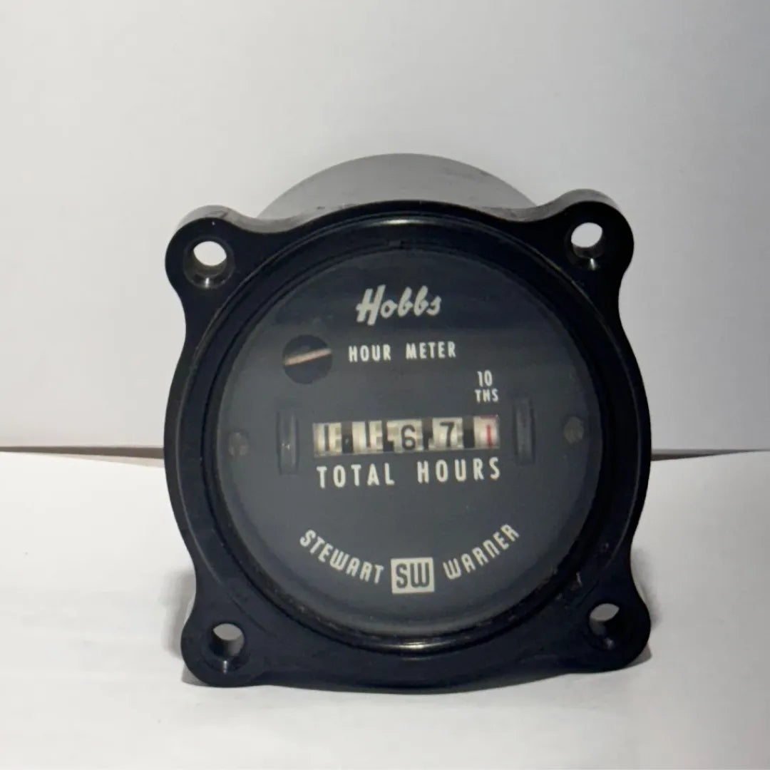 Hobbs Hour Meter by Stewart-Warner | 11656.7 Hours | 10–50VDC | Aviation