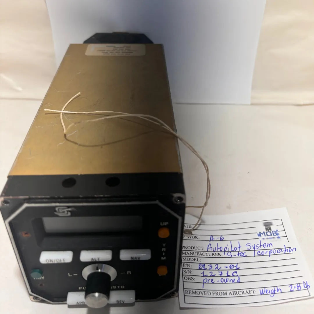 S-TEC Autopilot Control Unit | P/N 0132-0-1 | 28VDC | FAA TSO-C9c Certified