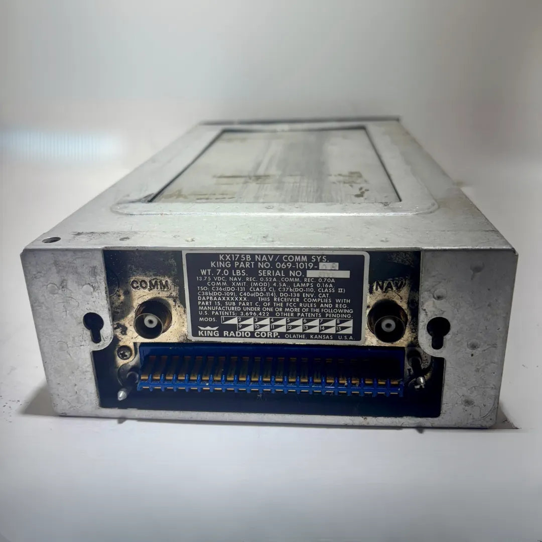 King KX175B NAV/COMM Radio – P/N 069-1019 – 14V – 720 COMM & 200 NAV Channels – General Aviation